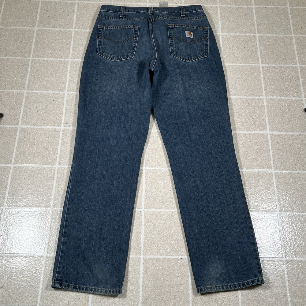 Carhartt Holter‎ Jeans Mens 36x34 Blue Straight Workwear Relaxed Fit Denim Pants